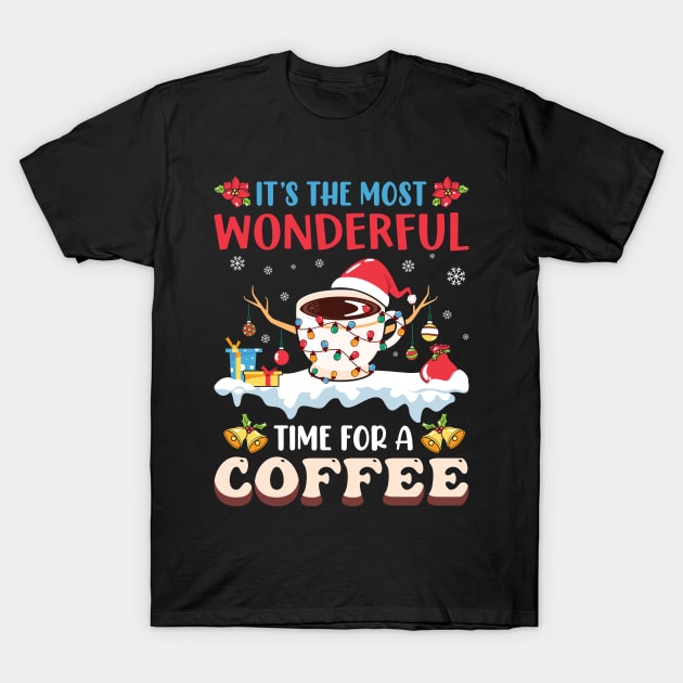 It's the most wonderful time for a coffee christmas T-Shirt by MZeeDesigns